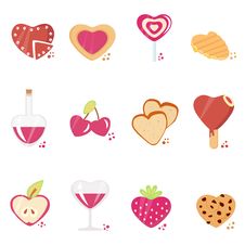 Love Concept Icon Set Royalty Free Stock Photography