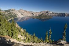 Wizard Island At Crater Lake Volcano In Oregon Stock Images Wizard Island At Crater Lake Volcano In Oregon Stock Images