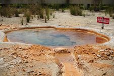 Hot Spring Pond Stock Photo