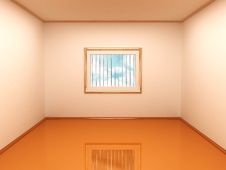Empty Room With Bars On The Window Stock Images