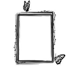 Grunge Floral Frame Stock Images