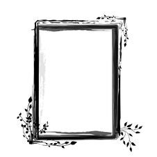 Grunge Floral Frame Royalty Free Stock Photography