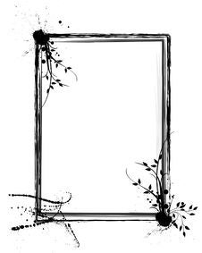 Grunge Floral Frame Royalty Free Stock Photo