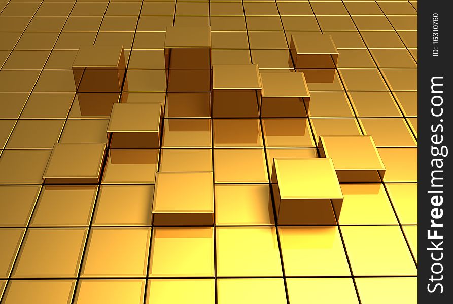 Abstract golden background high quality render