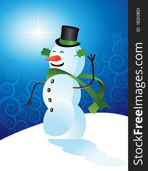 Vector snow man for your business