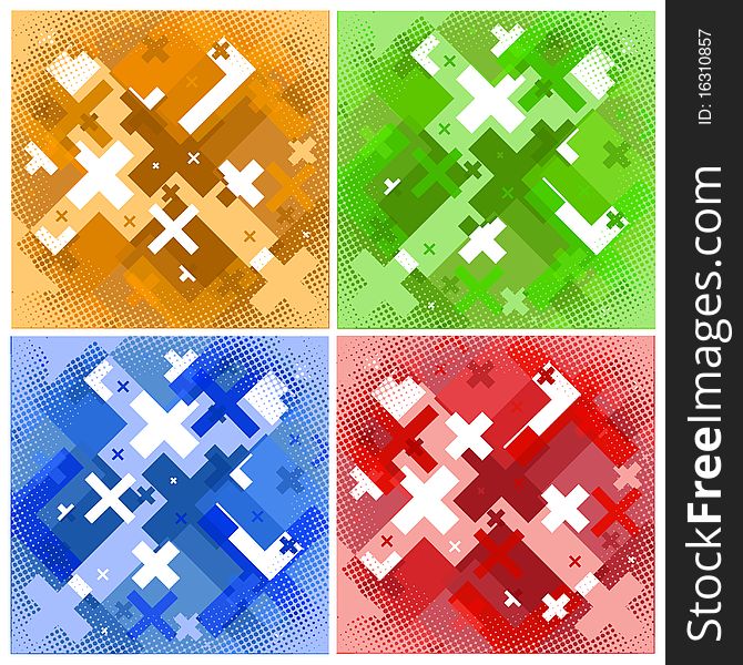 Abstract background (four different colors) vector