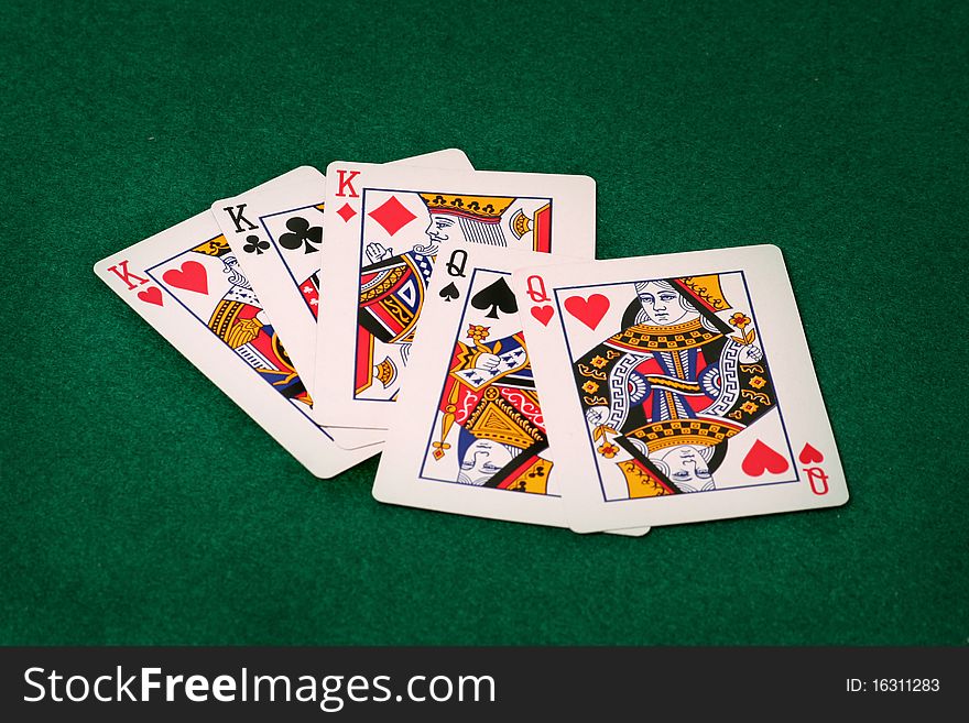 Casino scene with poker cards. Casino scene with poker cards