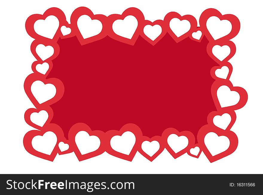 Nice lovely hearts frame valentine