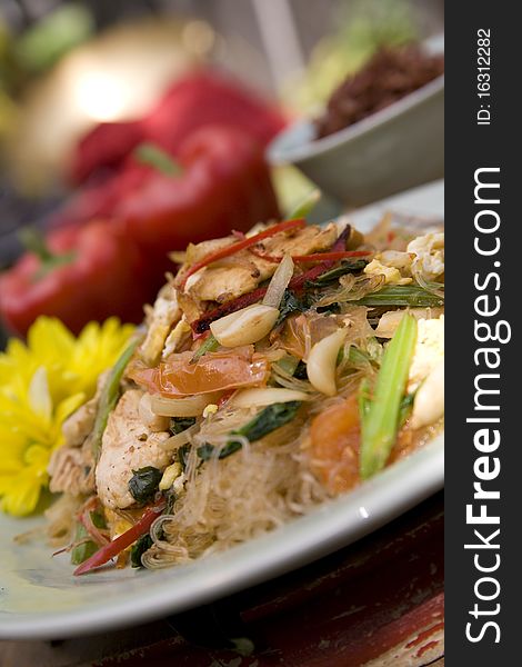 Thai food delicacies presented in traditional settings. Thai food delicacies presented in traditional settings