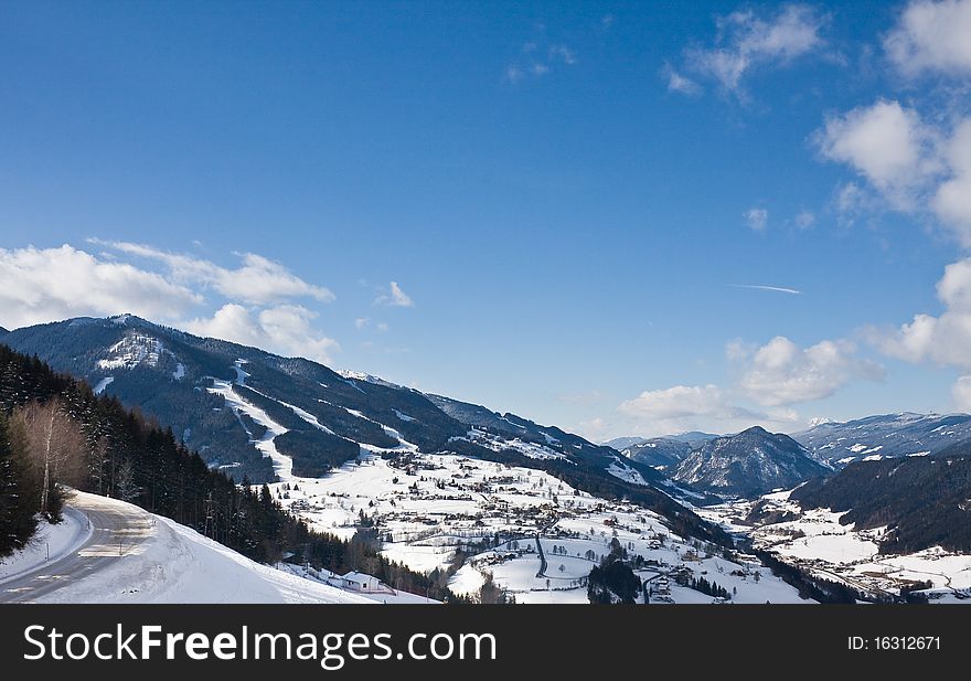 The ski resort Schladming . Austria