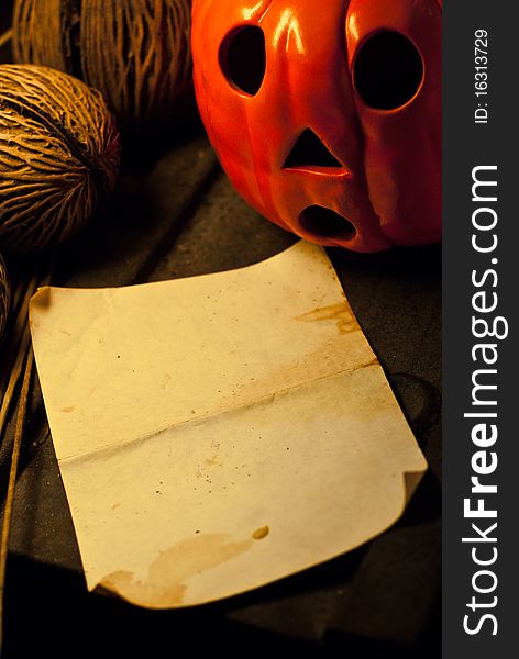 old note paper Halloween theme