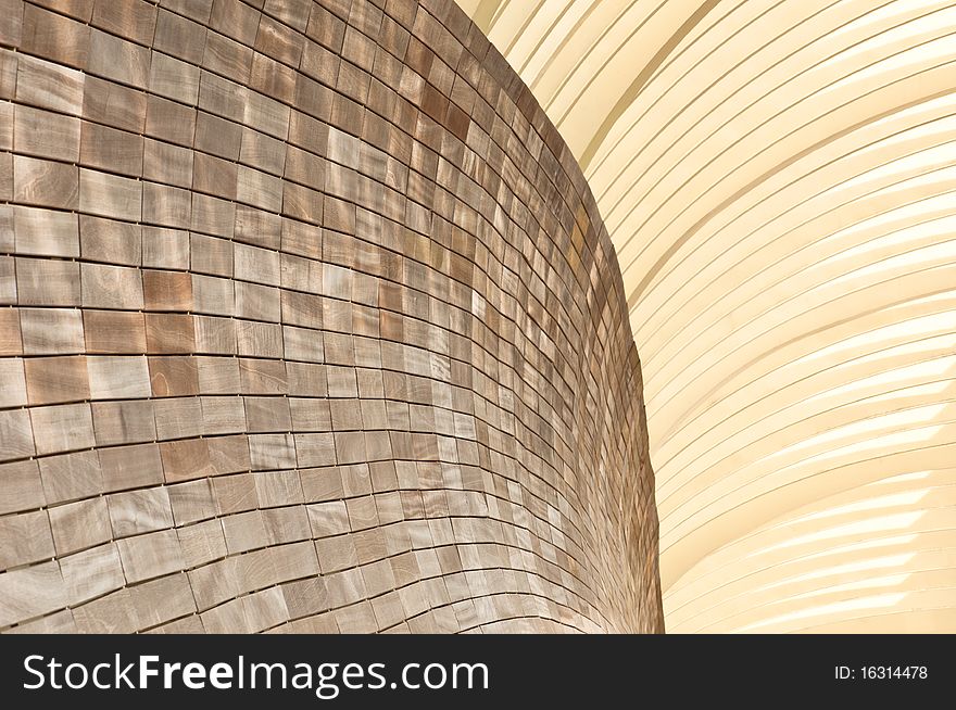 An Abstract of Wooden Arc Wave