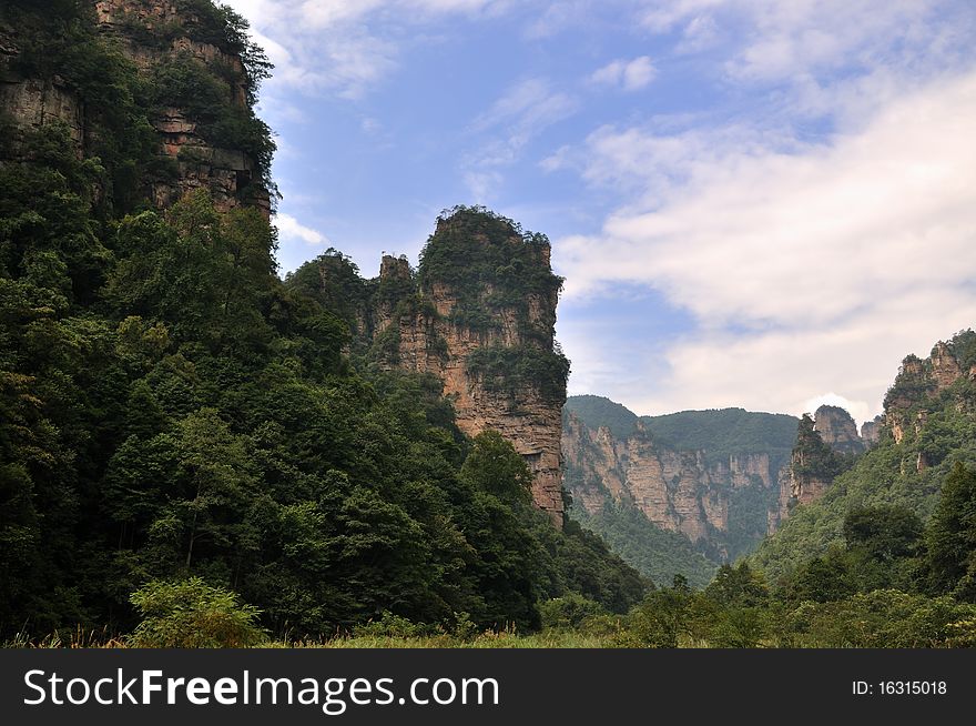 Canyon And Mountains