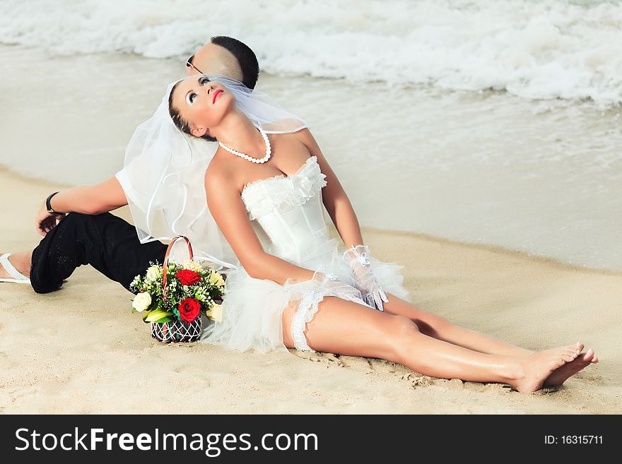 Wedding on the tropical beach. Wedding on the tropical beach