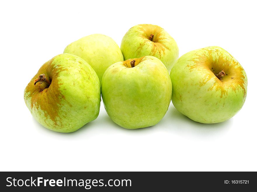 A green apples isolated on a white background