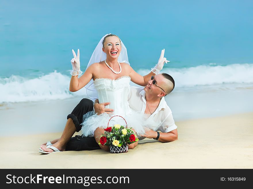 Wedding on the tropical beach. Wedding on the tropical beach