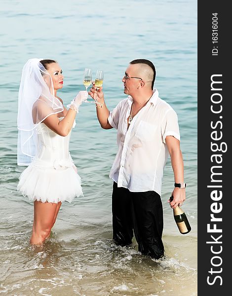 Wedding on the tropical beach. Wedding on the tropical beach