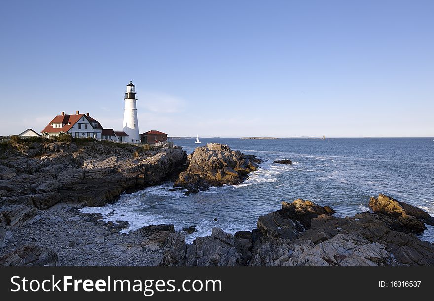 Lighthouse in Portland Maine in Fort Willams park. Lighthouse in Portland Maine in Fort Willams park