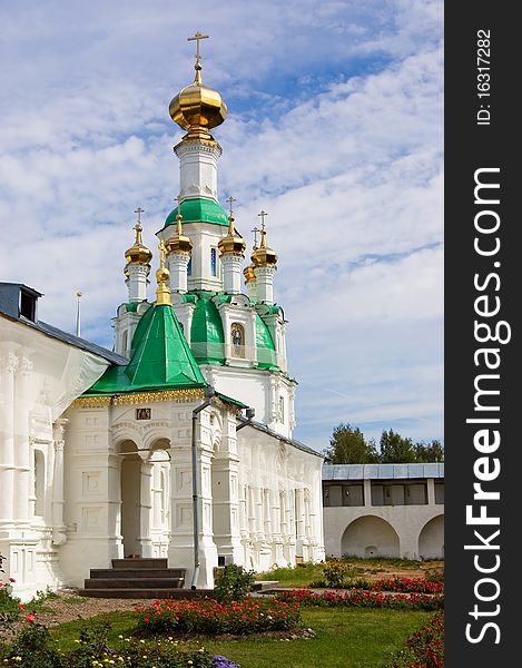 View of old church in Yaroslavl, Russia