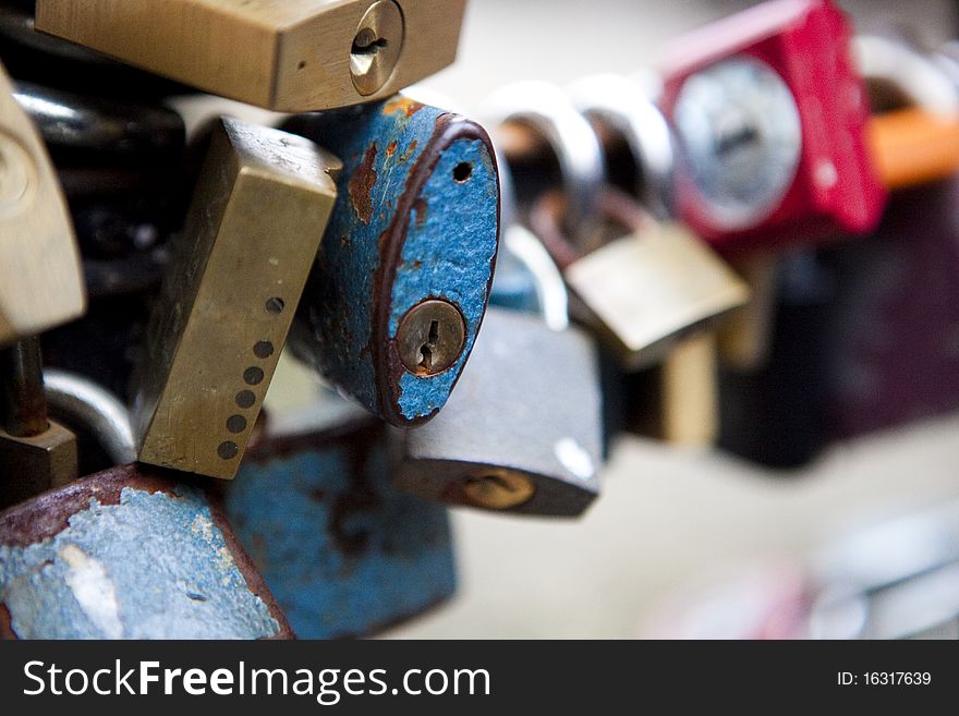 Padlocks of love in prague. Padlocks of love in prague