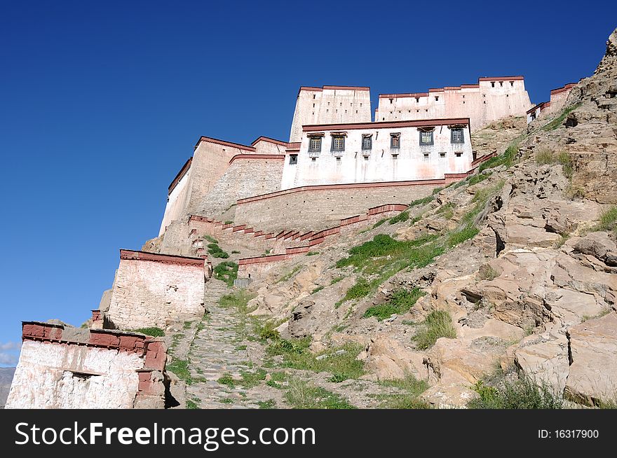 Scenery of an ancient castle in Tibet. Scenery of an ancient castle in Tibet
