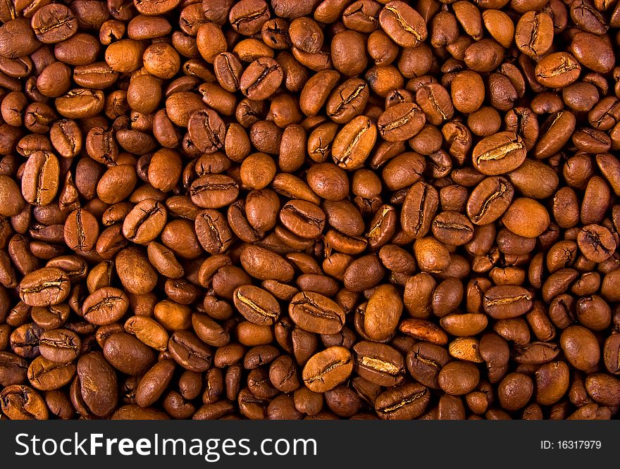 The roasted coffee beans background