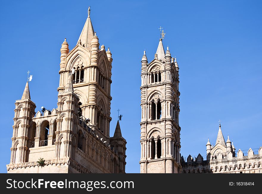 Details of the beautiful cathedral of Palermo. Details of the beautiful cathedral of Palermo