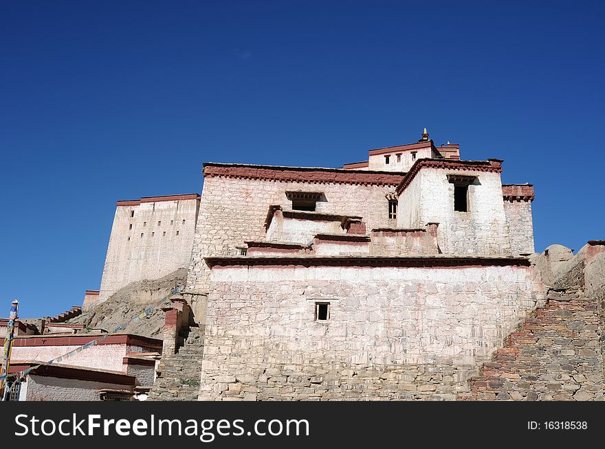 Scenery of an ancient castle in Tibet. Scenery of an ancient castle in Tibet