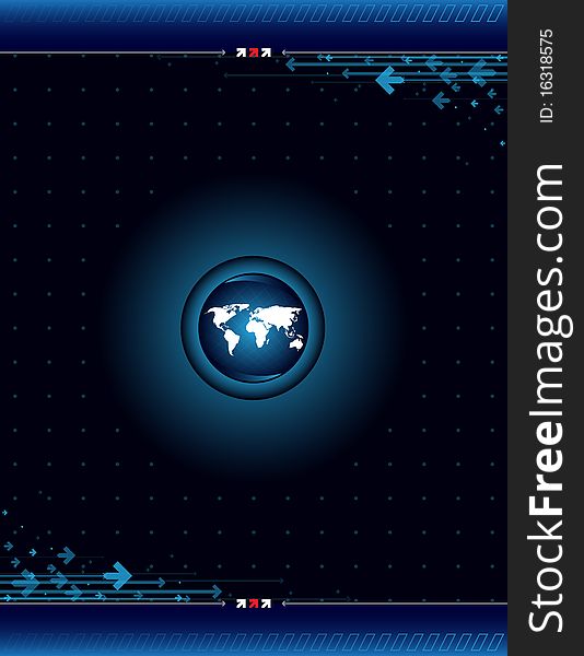 Abstract background with world map and place for your text. Abstract background with world map and place for your text