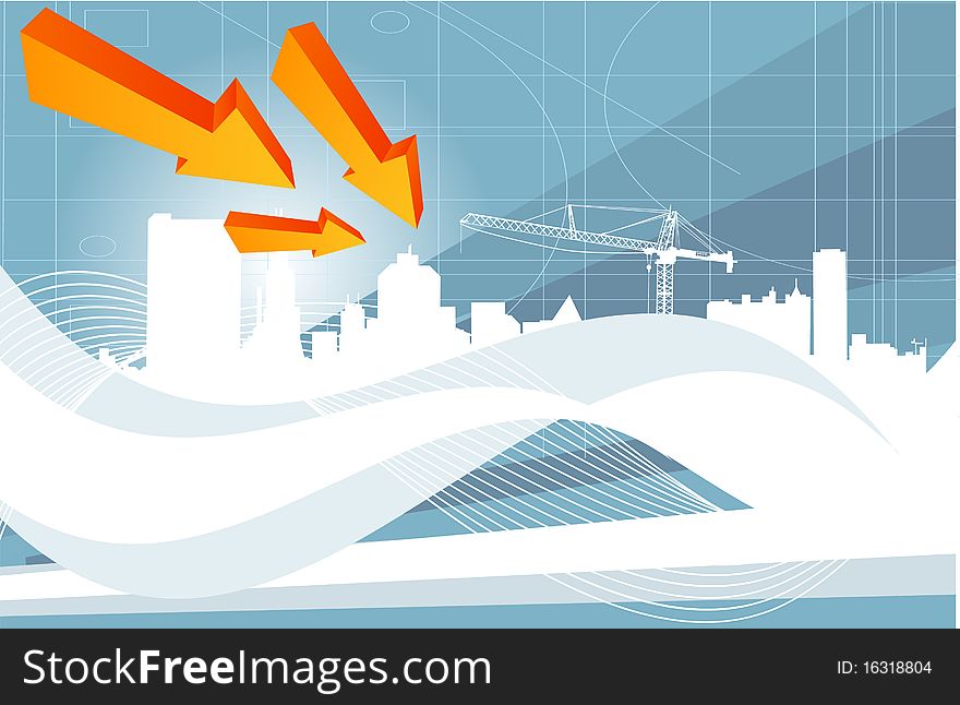 Industrial city vector