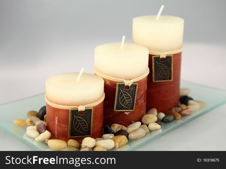 A photo of aromatic candles arrangement