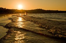 Sunset At Sea Royalty Free Stock Photo Sunset At Sea Royalty Free Stock Photo
