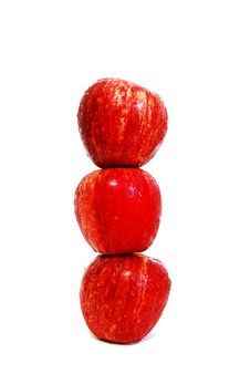 Three Of Red Apples Isolated Royalty Free Stock Photo Three Of Red Apples Isolated Royalty Free Stock Photo