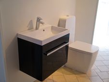 Modern Contemporary Designer Bathroom Stock Photo