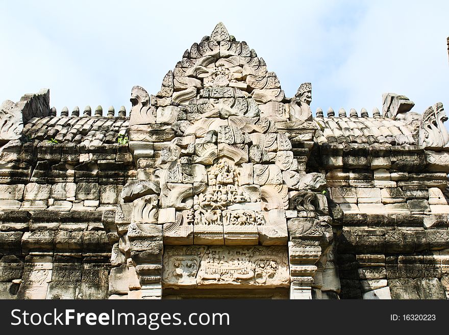 At the inner the central tower constructed with white sandstone of 11th-12th century. The most important is the tower face to the south and the carving tells story both about Ramayana and Buddhism. At the inner the central tower constructed with white sandstone of 11th-12th century. The most important is the tower face to the south and the carving tells story both about Ramayana and Buddhism.