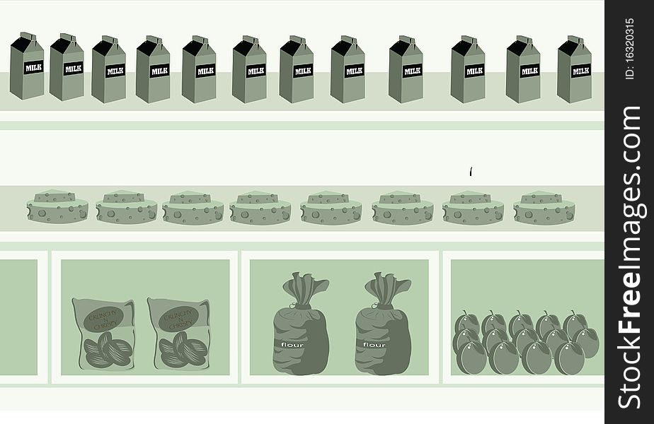 Illustration of a supermarket food. Illustration of a supermarket food