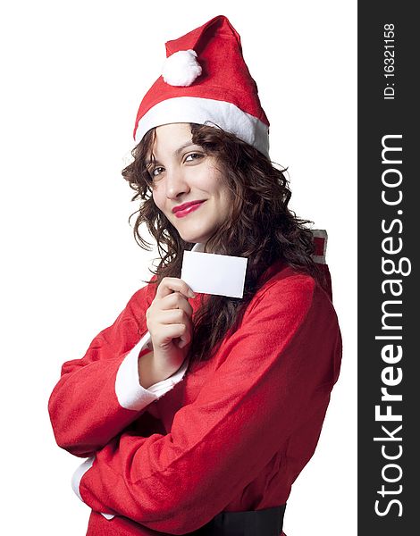 Santa Woman with Blank Ticket