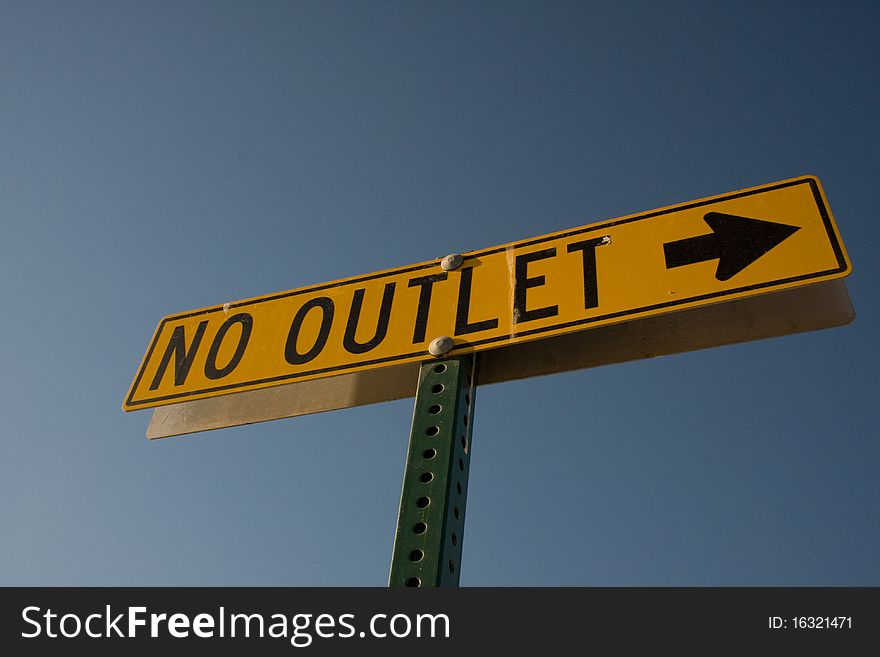 No Outlet Sign