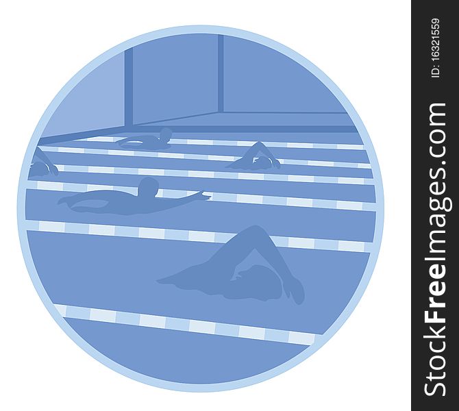 Illustration of a swimming pool. Illustration of a swimming pool