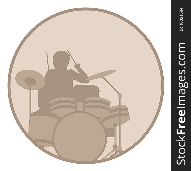 Illustration of a Man playing drums. Illustration of a Man playing drums