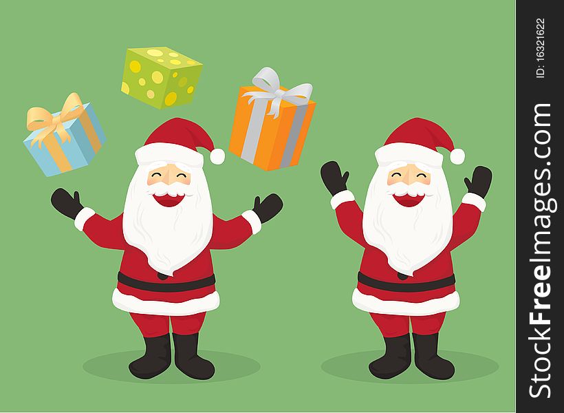 Christmas santa clause with presents illustration. Christmas santa clause with presents illustration