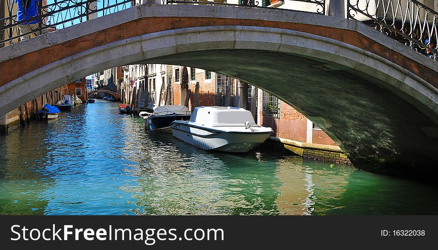 Venice - Italy view a little canal and bridge