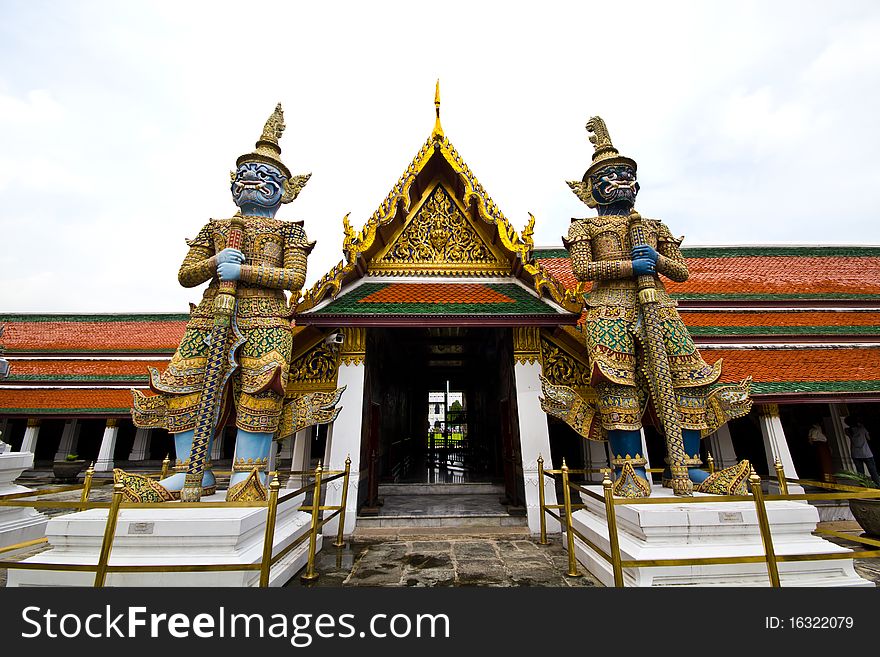 Guardian of Grand Palace in temple Thailand