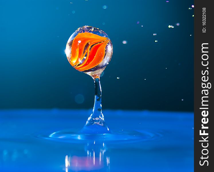 High Speed Photography , objects jumping out of water.