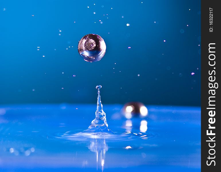 High Speed Photography , objects jumping out of water.