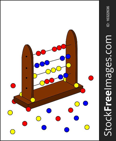 Abacus children school illustration color finance