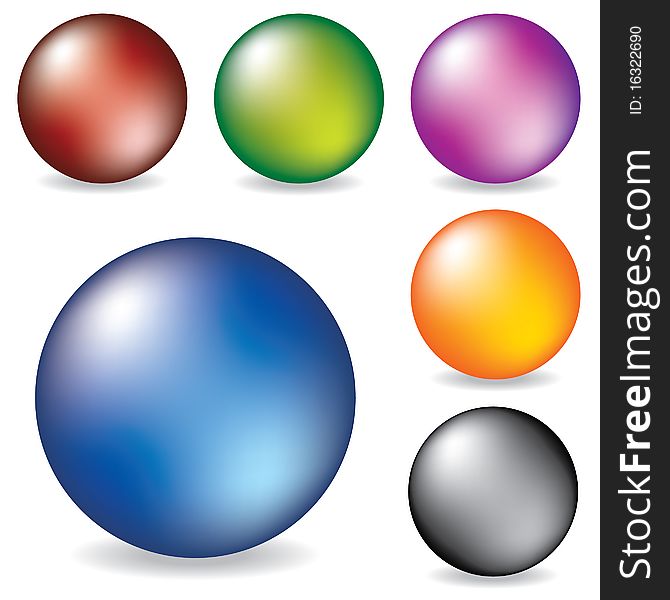 Vector Collection Of Color Pearls