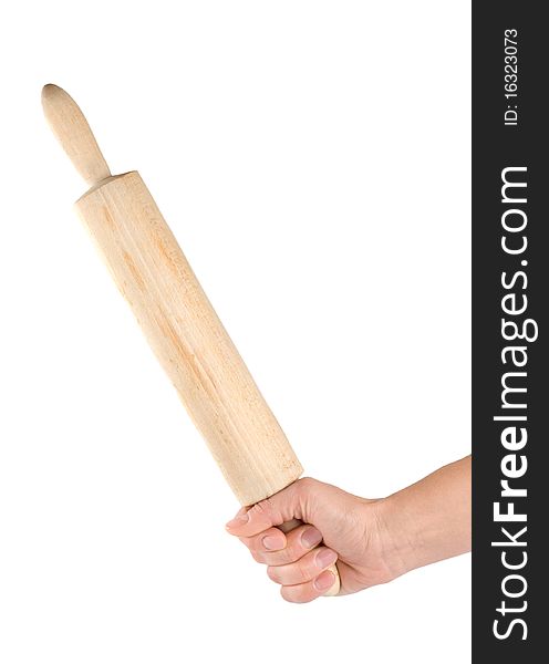 Rolling Pin In A Human Hand