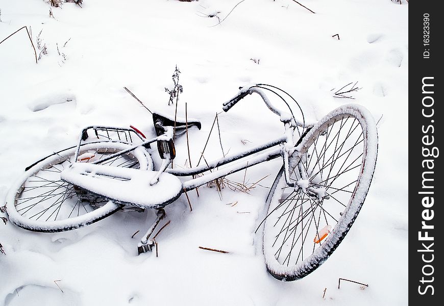 Bicycles In The Snow