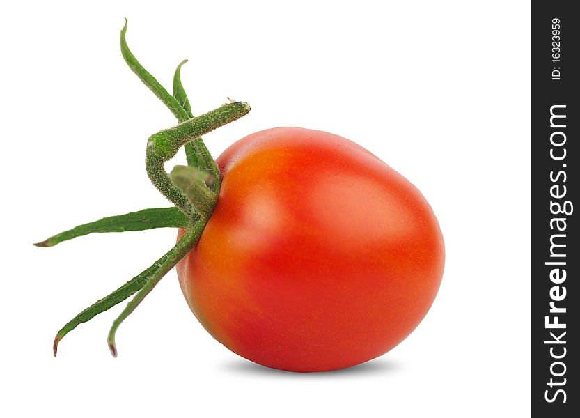 Selected tomato on a white background. Clipping path. Selected tomato on a white background. Clipping path.